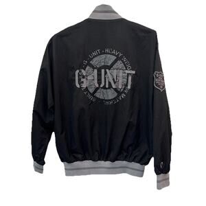 VTG G-Unit Men's Y2K Black Spell Out Full Zip Jacket Sz Large 50 Cent Hip Hop